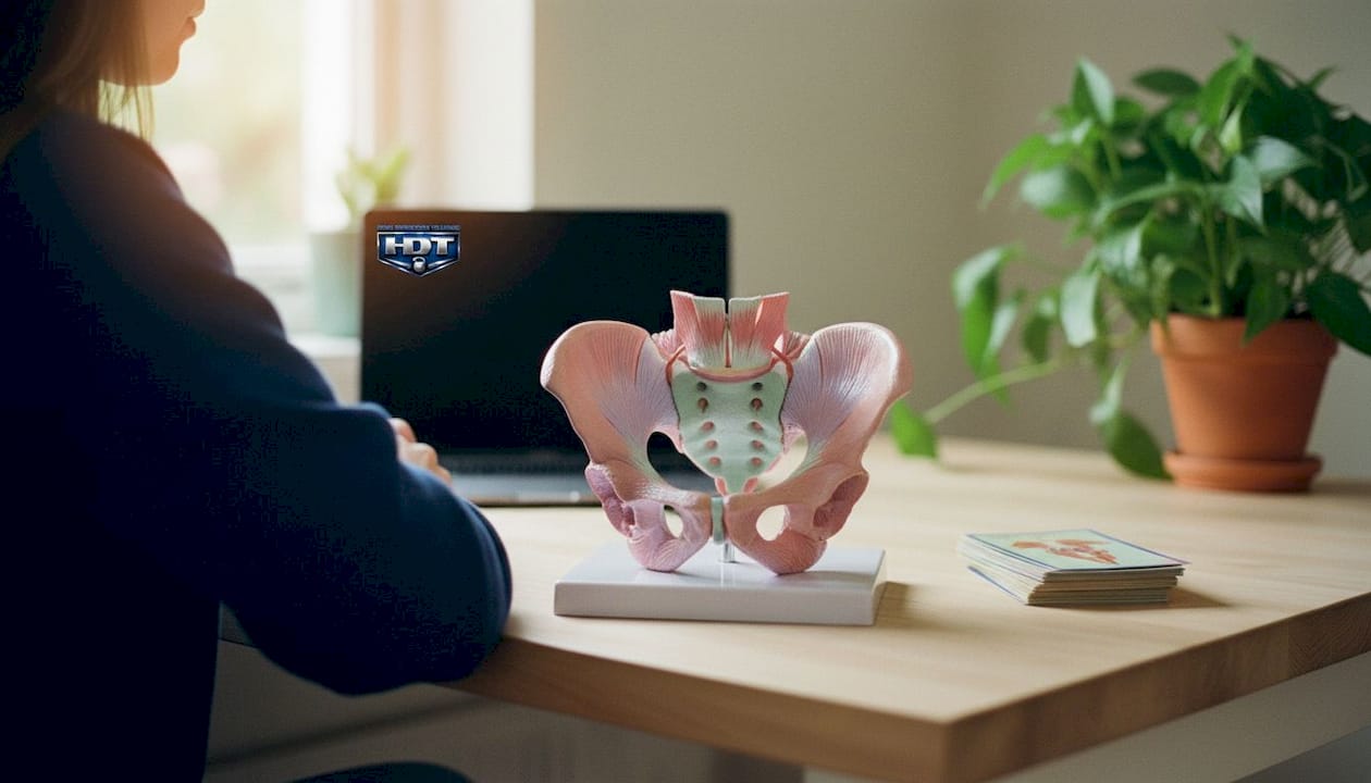 Detailed female pelvic floor muscle anatomical model