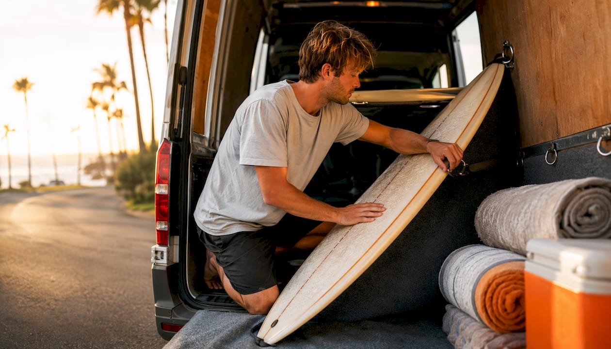 How to Load Surfboards in a Van Rental: 2026 Guide