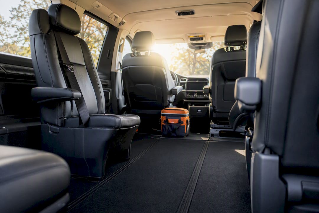 Passenger van spacious interior seating