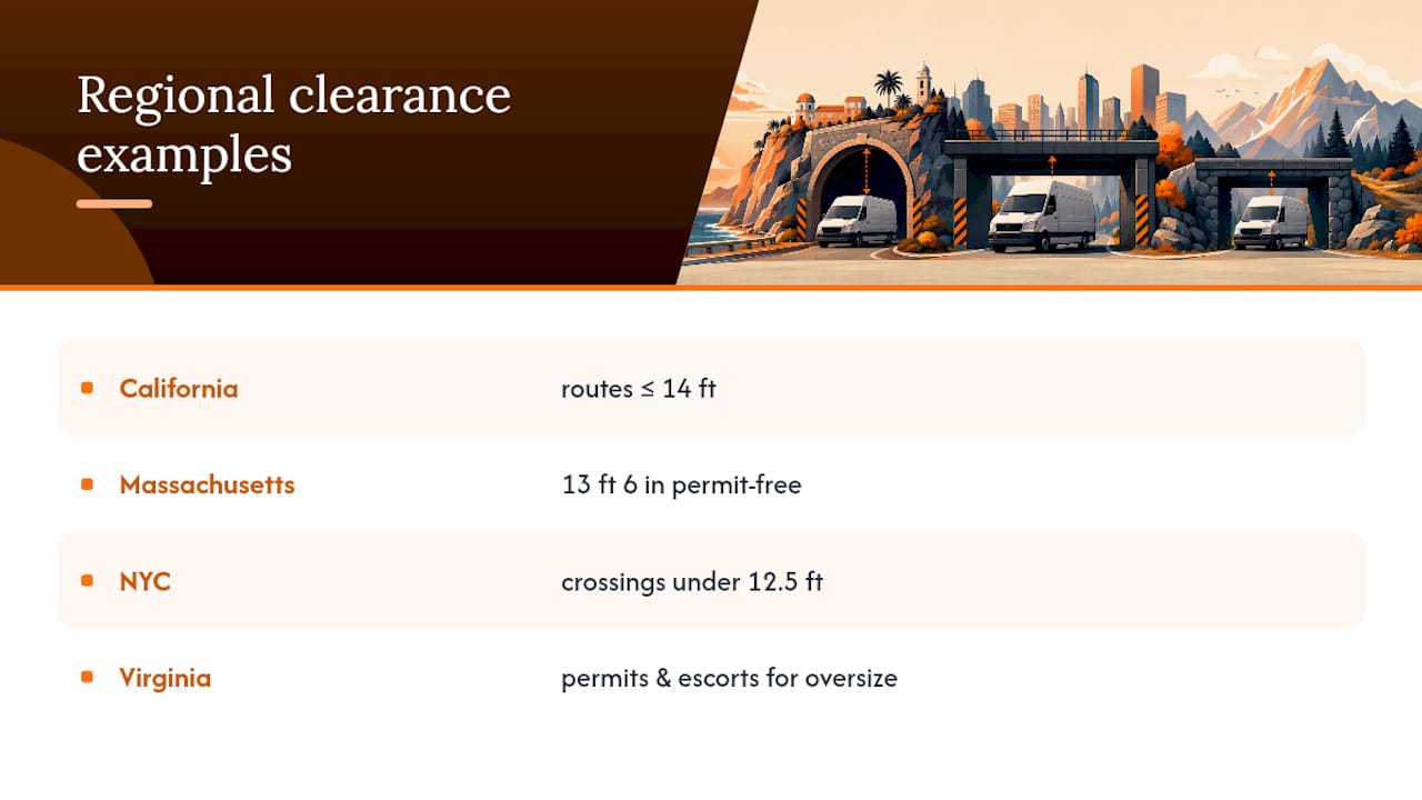 Regional clearance thresholds and permit requirements