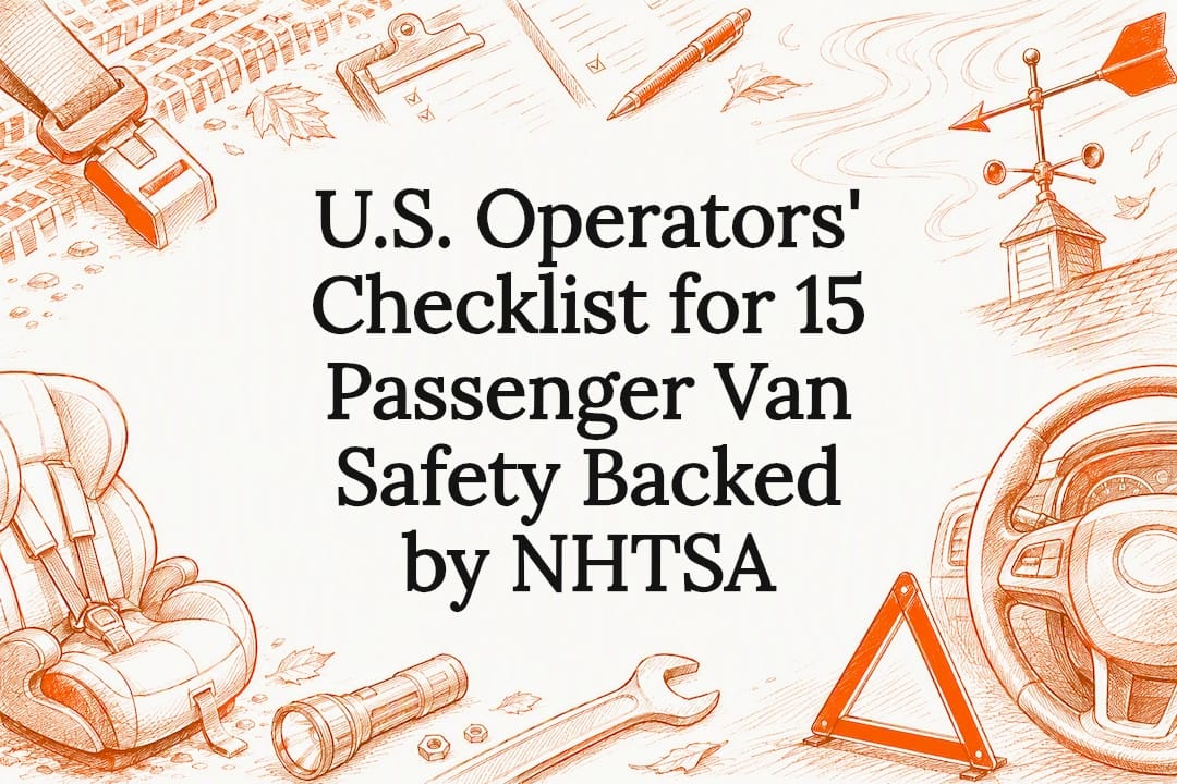U.S. Operators' Checklist for 15 Passenger Van Safety Backed by NHTSA