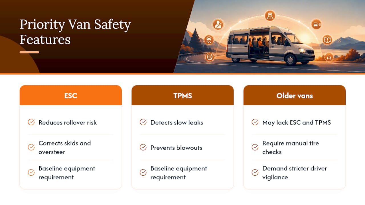 ESC and TPMS safety systems comparison