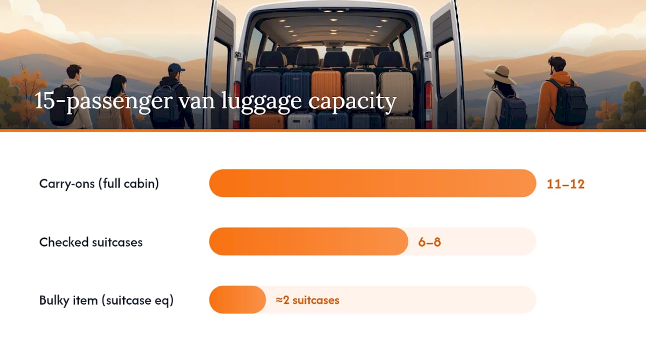 How Much Luggage Fits in a 15-Passenger Van? — overview diagram