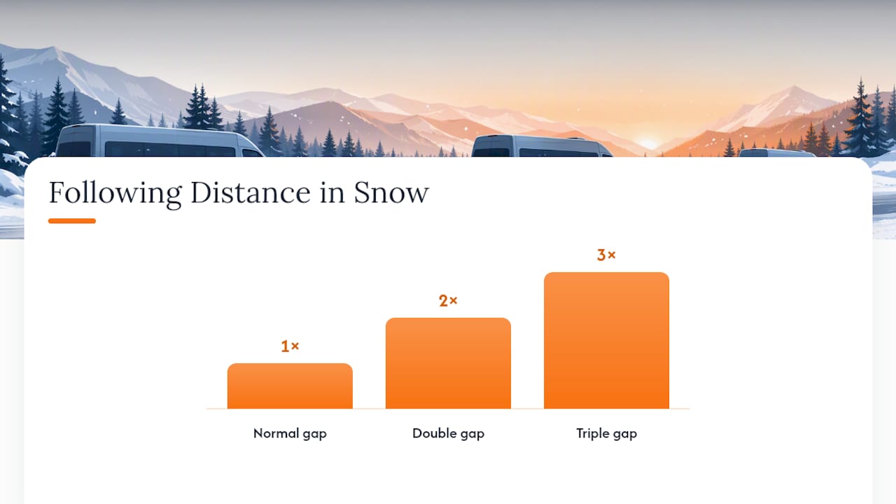 How Should You Drive a Van in Snow and Ice? — overview diagram