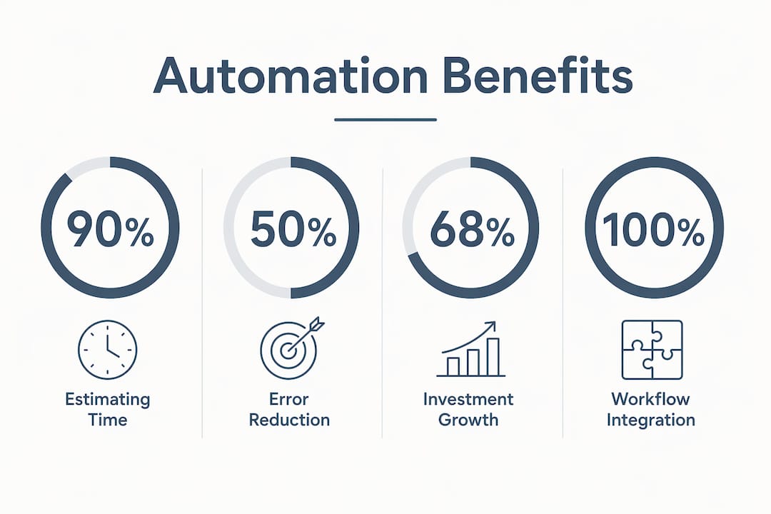 Infographic showing key benefits of MEP labor automation