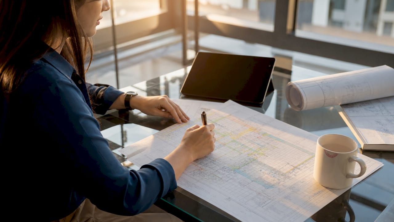 Engineer signing MEP scope freeze checklist