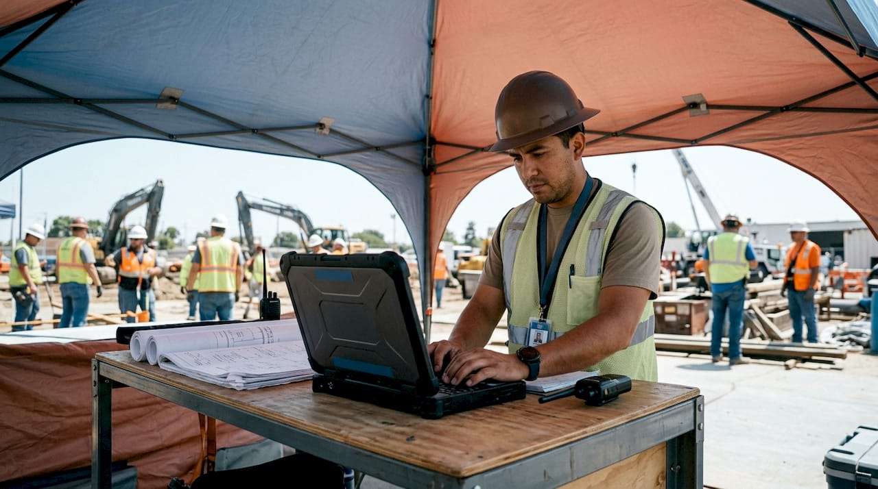 Coordinator managing sequencing and resources on site