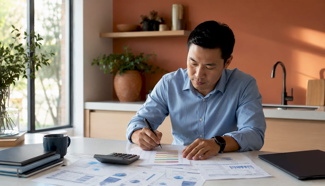 Accountant performing monthly financial close tasks