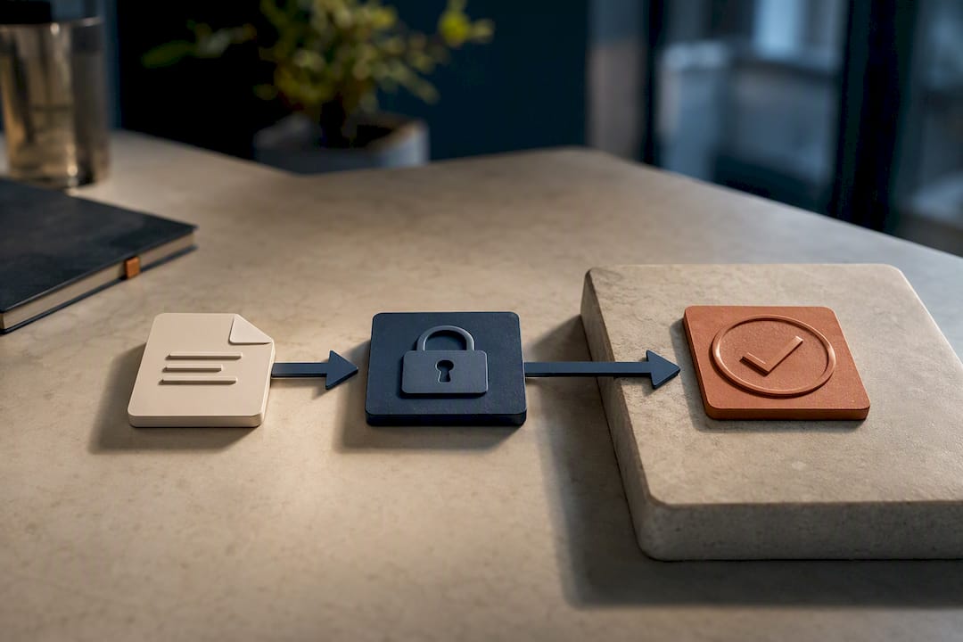 Two-step bank change approval workflow