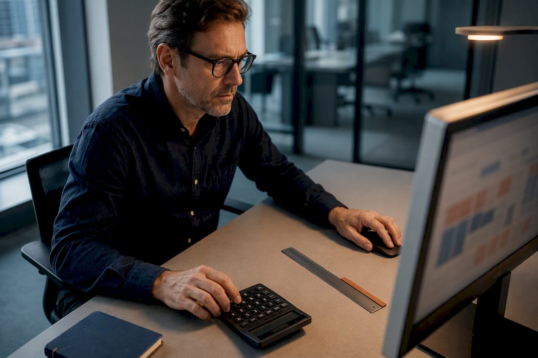 Construction finance lead reviewing cash positions