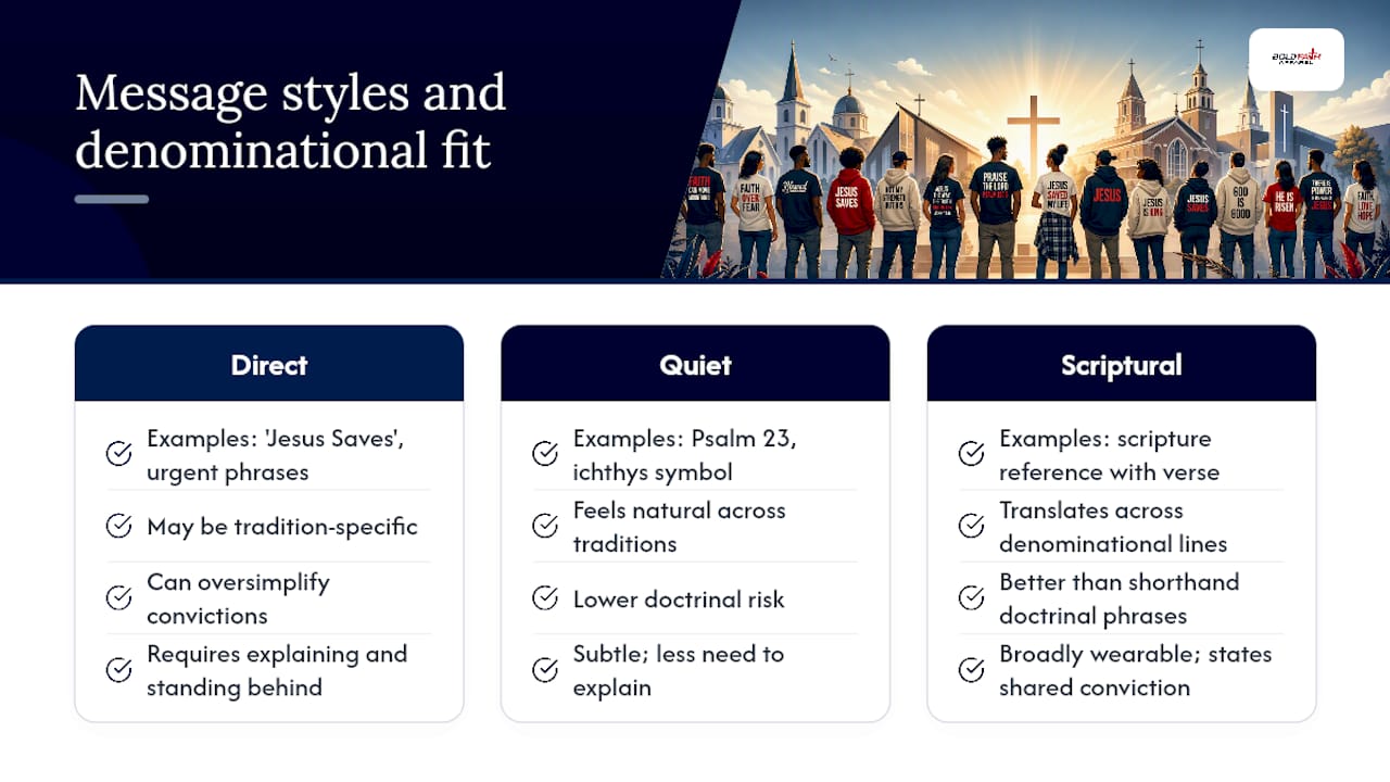 Choosing Pieces That Fit Your Denomination and Personal Convictions — overview diagram