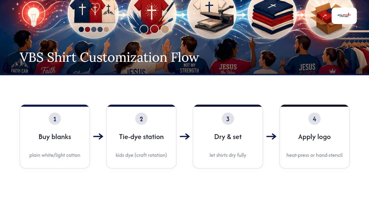 Three-stage VBS shirt customization process