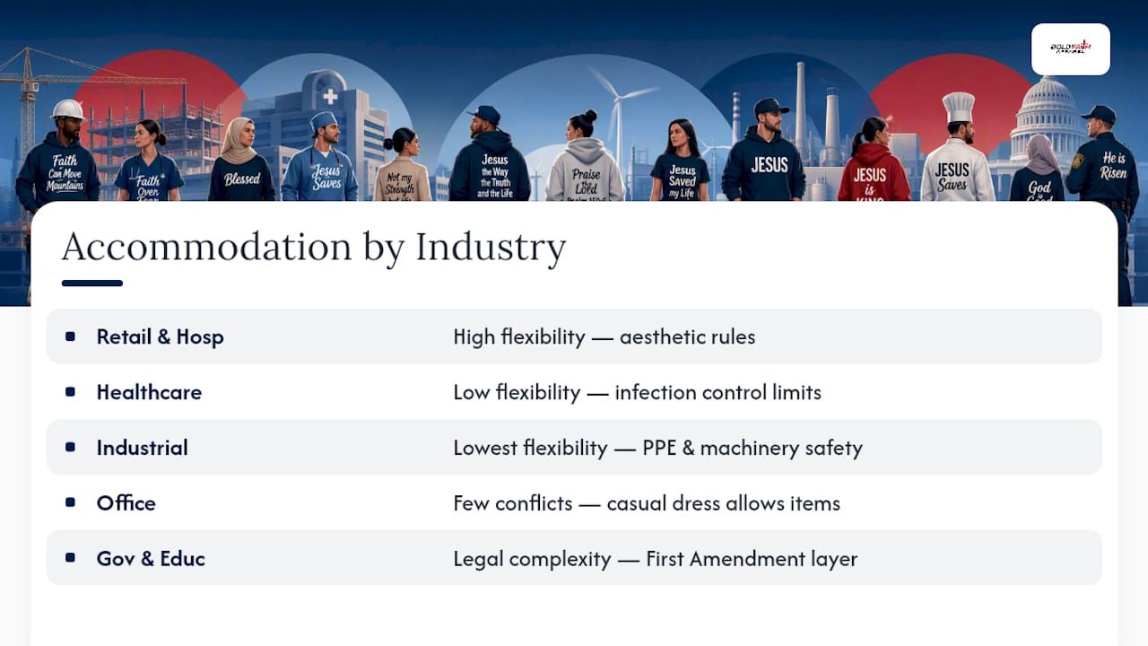 Industry comparison of religious attire accommodations