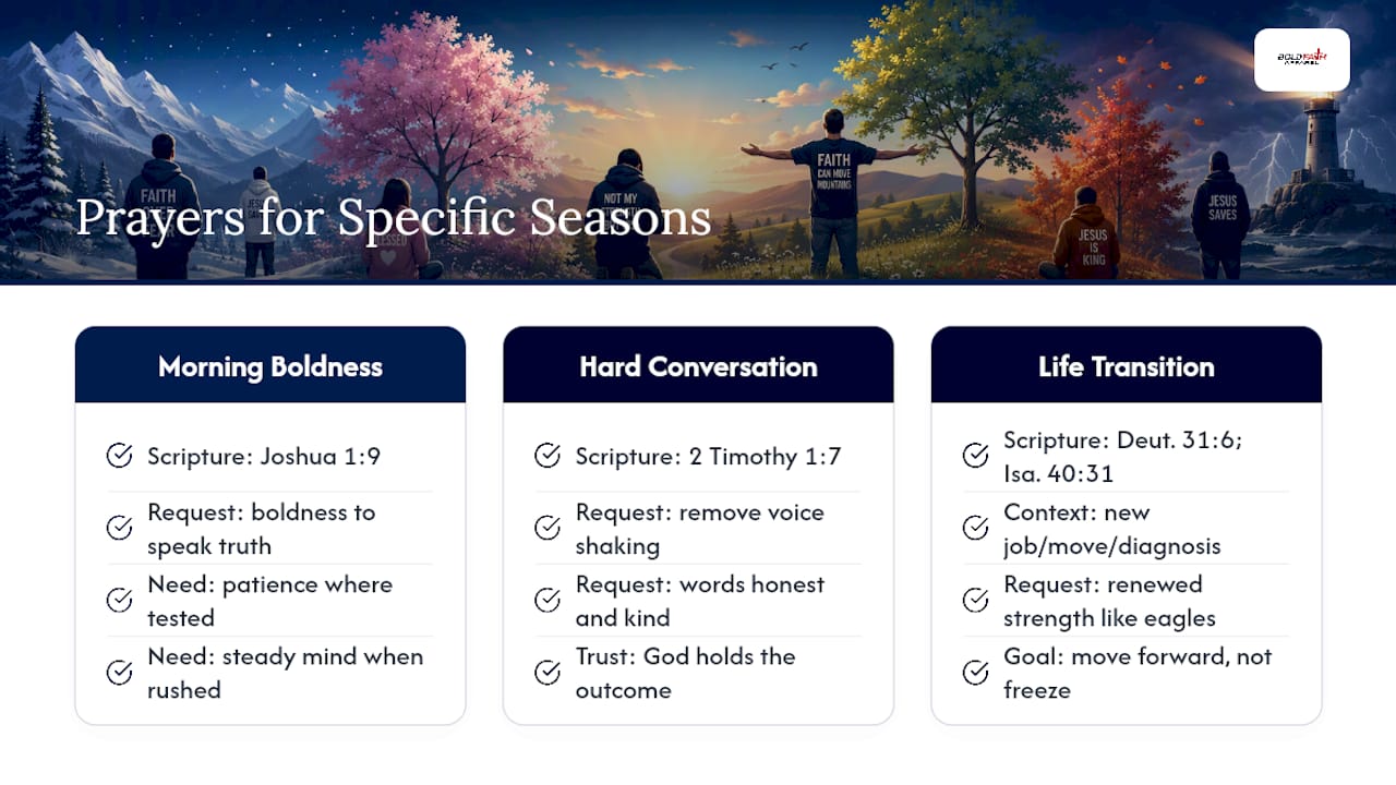 Longer scripture-based prayers for specific seasons — overview diagram