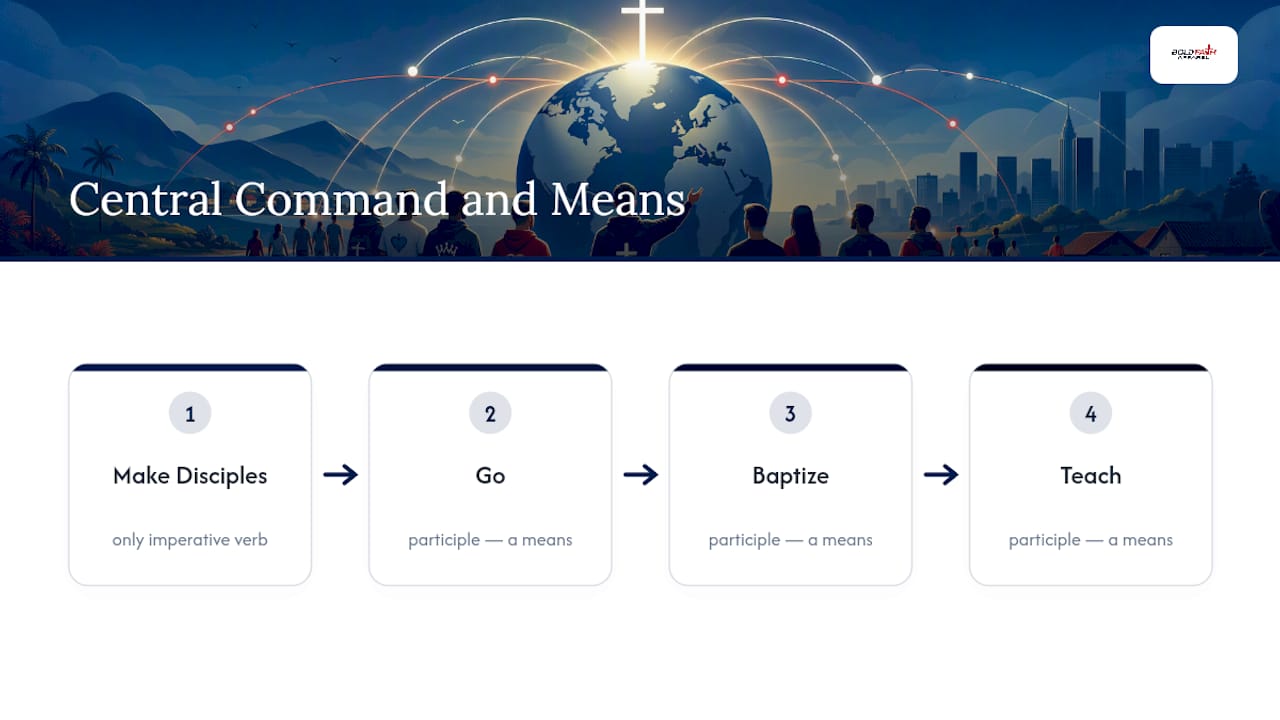 Why Is "Make Disciples" the Only Command in the Greek Text? — overview diagram