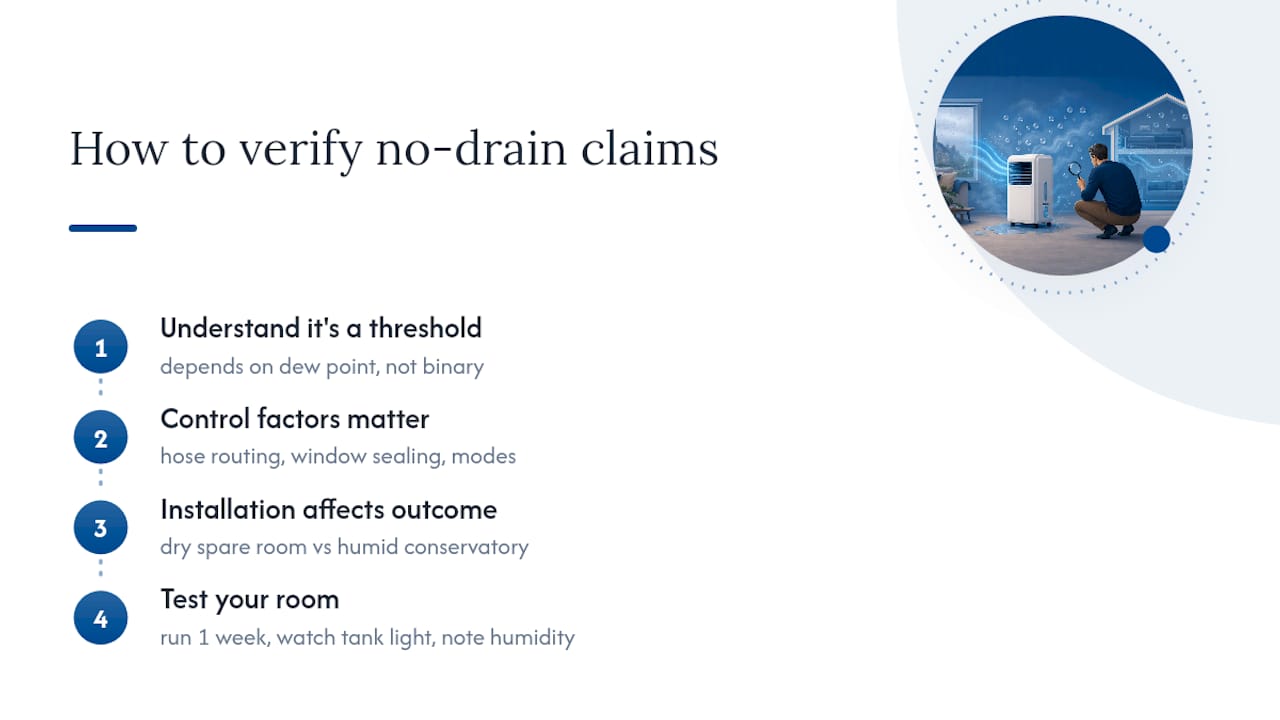 What the research actually tells us about "no-drain" claims — overview diagram