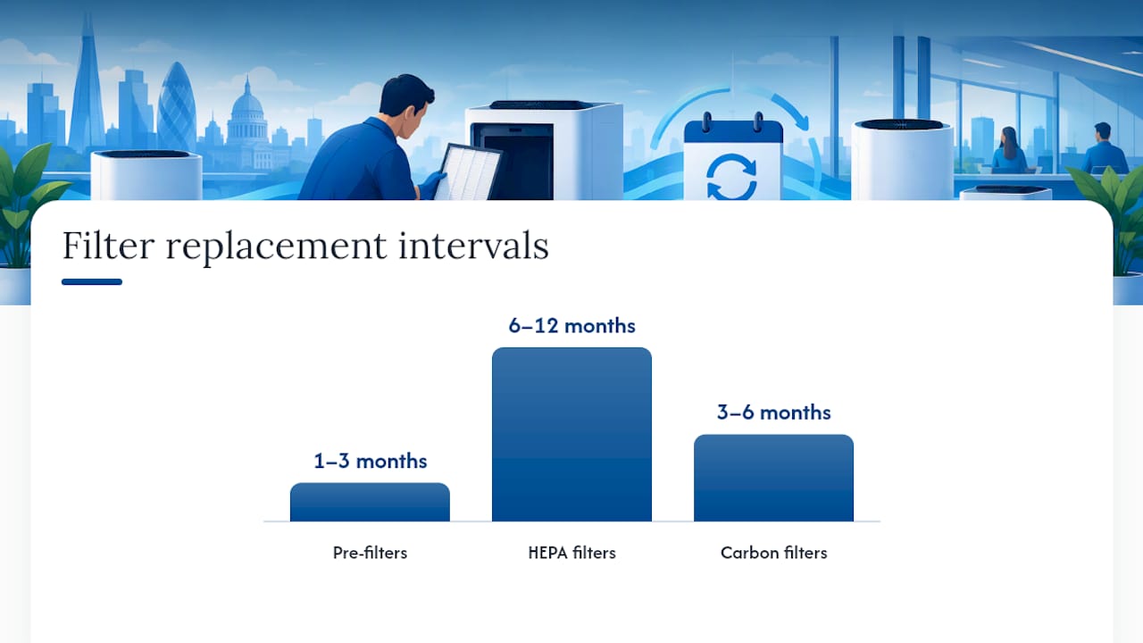 What does maintaining an office air purifier actually cost? — overview diagram