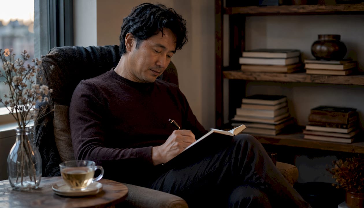 Man journaling to build emotional clarity