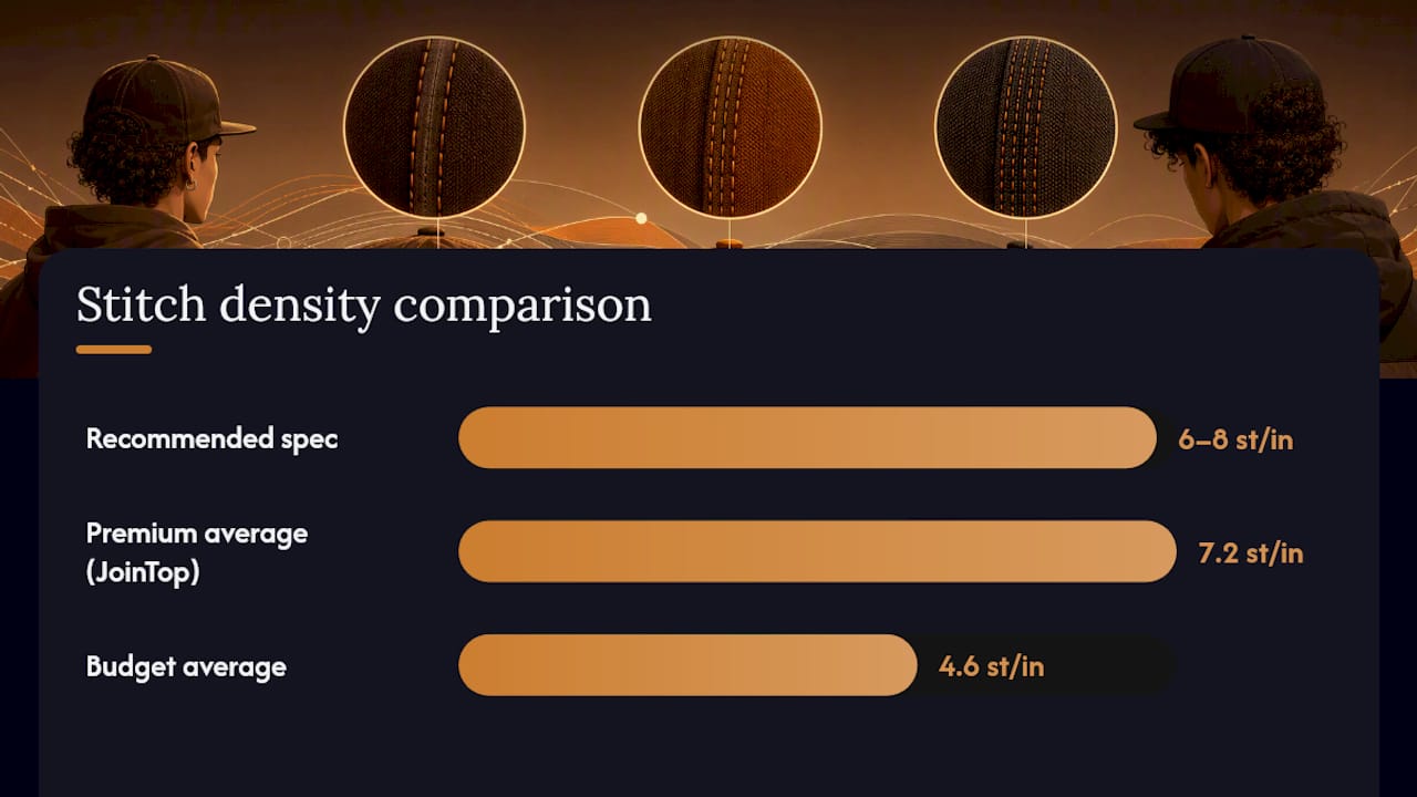 Diagram of premium cap construction and material features
