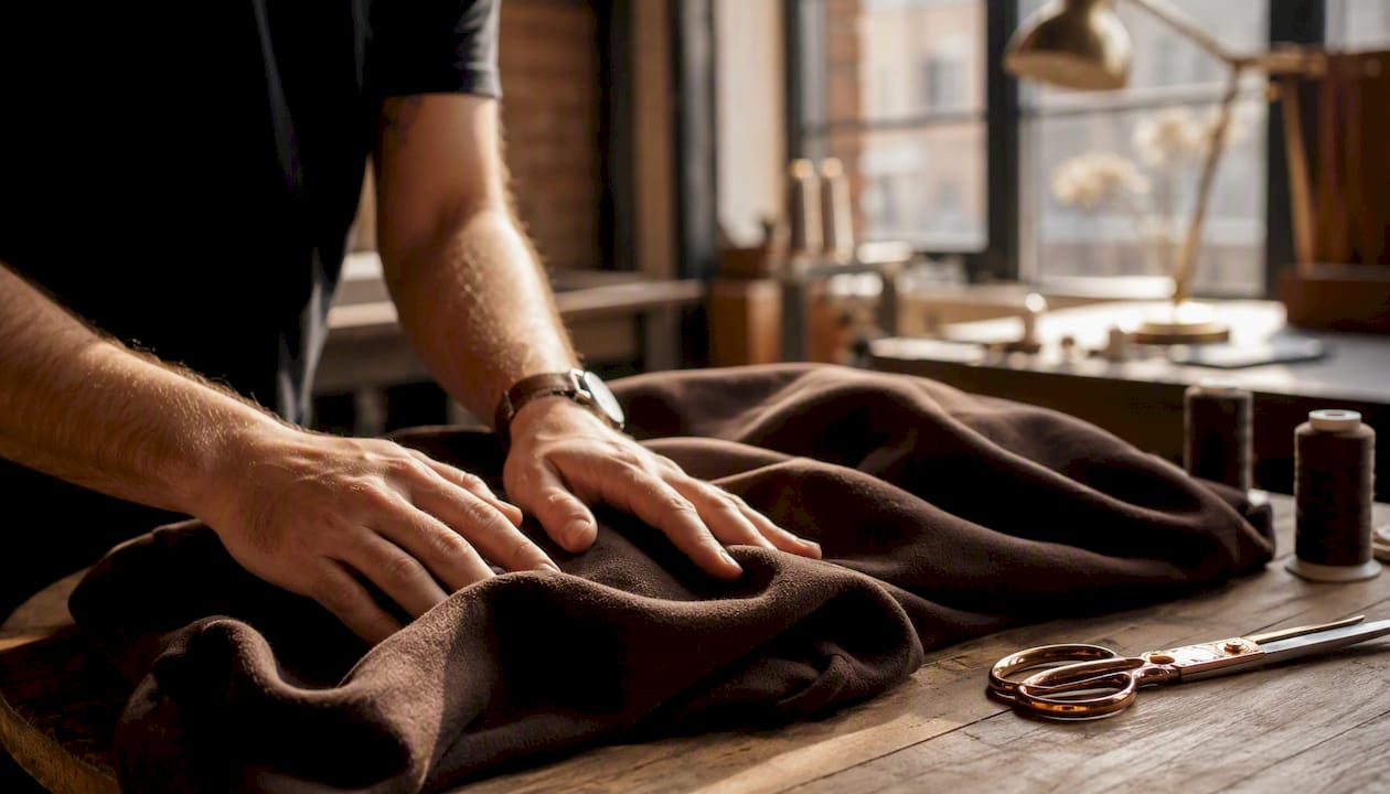 Hands feeling soft French Terry fabric