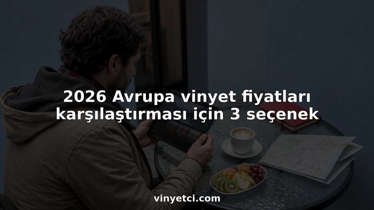 Seyahat eden kişi, tabletinden dijital vinyet seçeneklerini inceliyor.