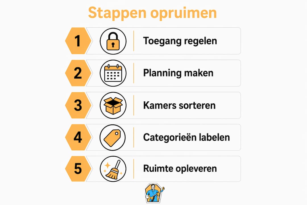 Infographic: zo pak je het opruimen van het huis van je ouders stap voor stap aan