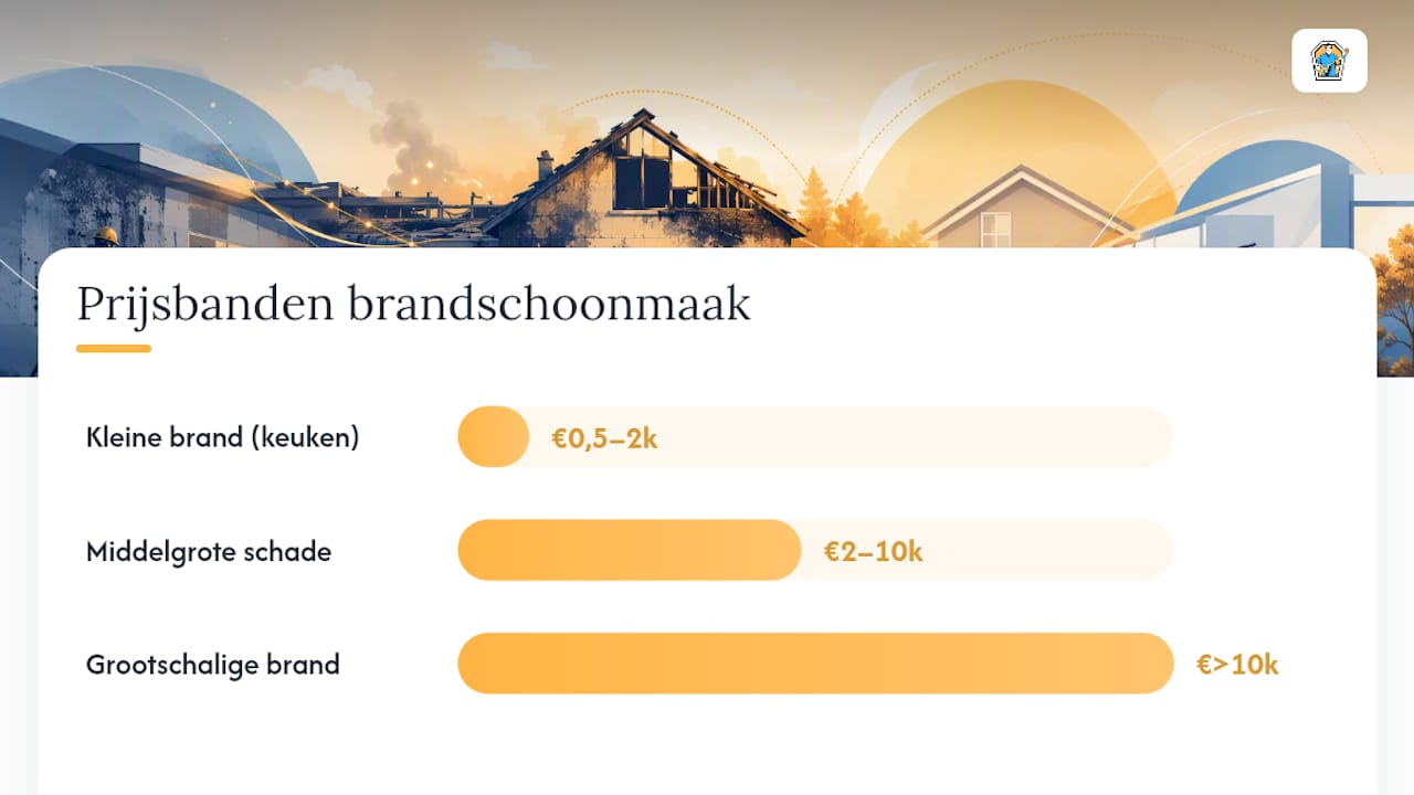 Prijsindicaties voor schoonmaak na brand