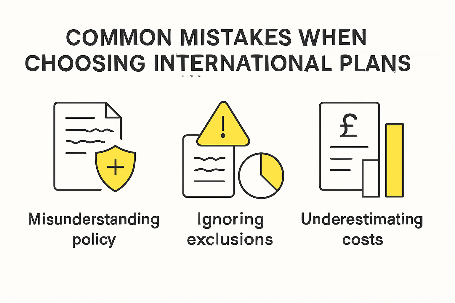Infographic showing common mistakes in comparing insurance plans