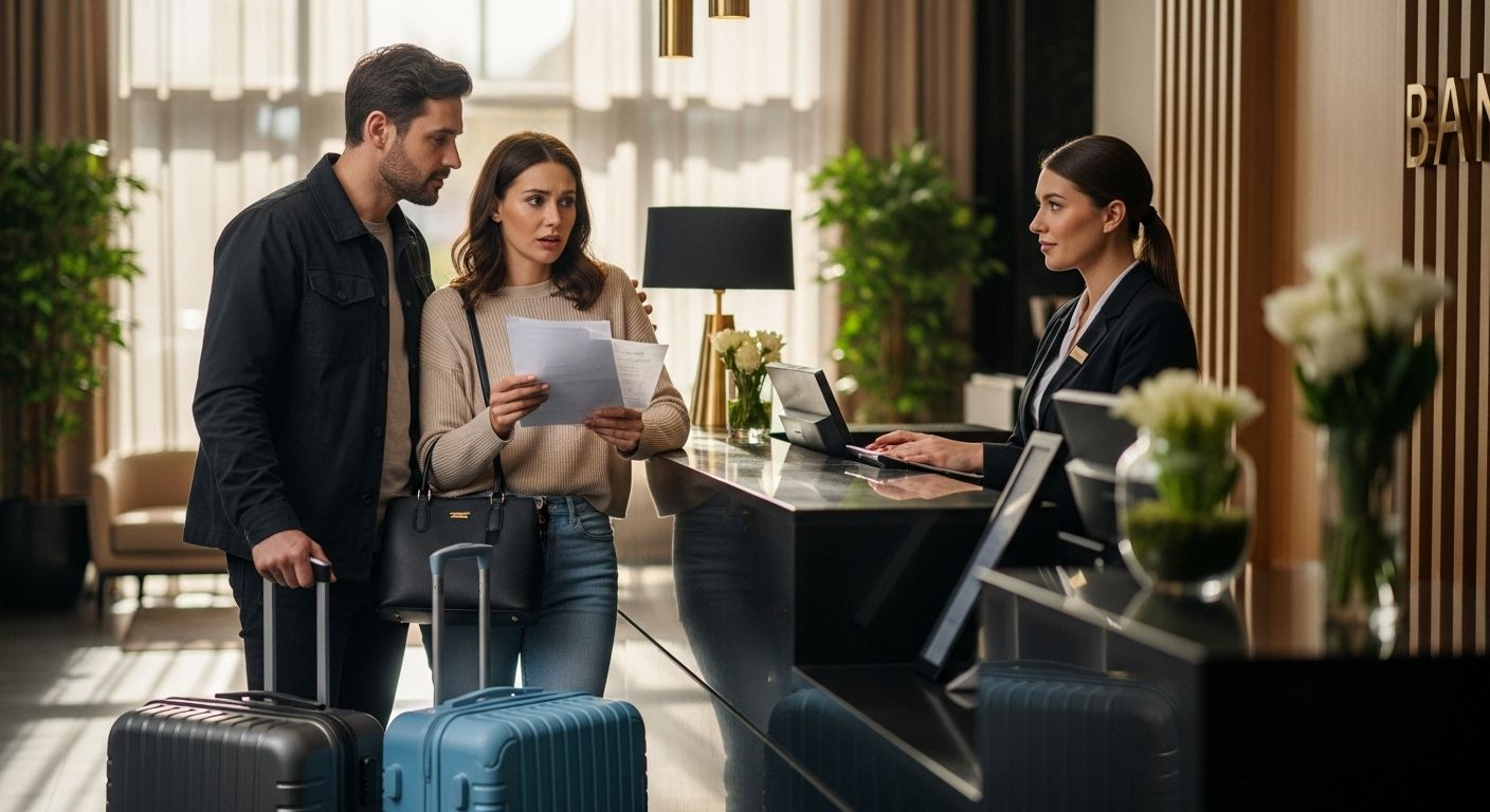 hotel recepción cancelación viaje