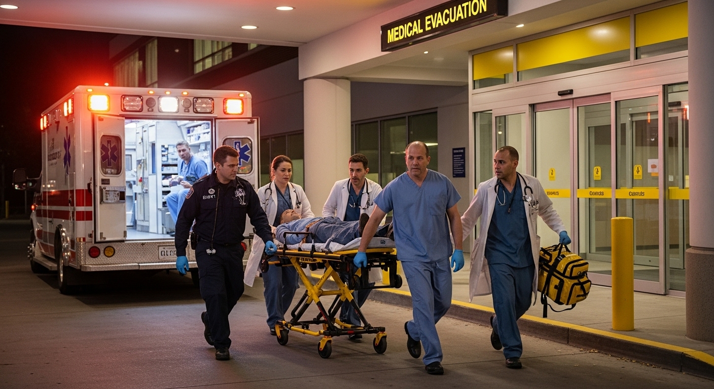 hospital ambulance arrival evacuation