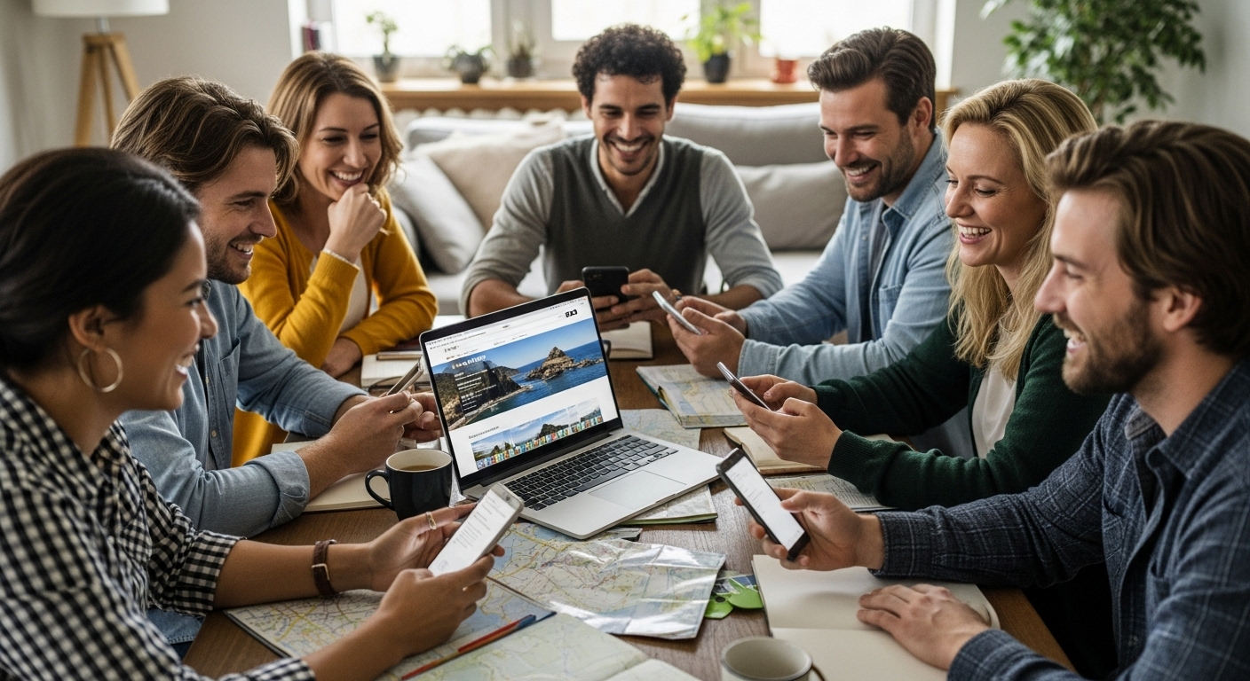 planeando viaje digitalmente
