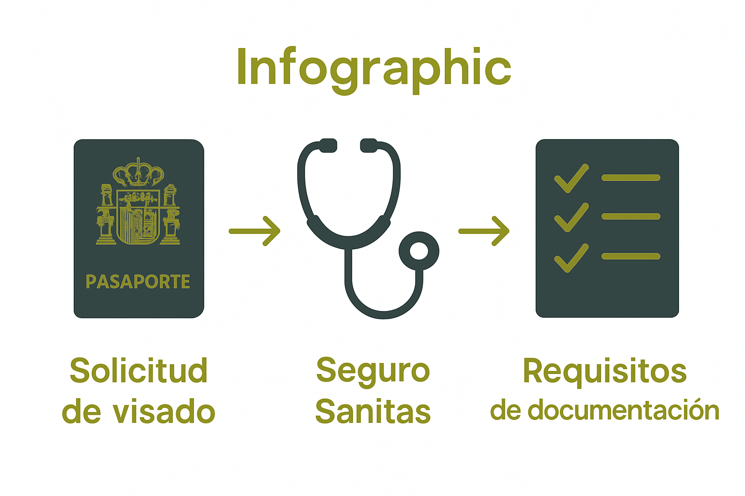 Infographic of Sanitas requirements for visa