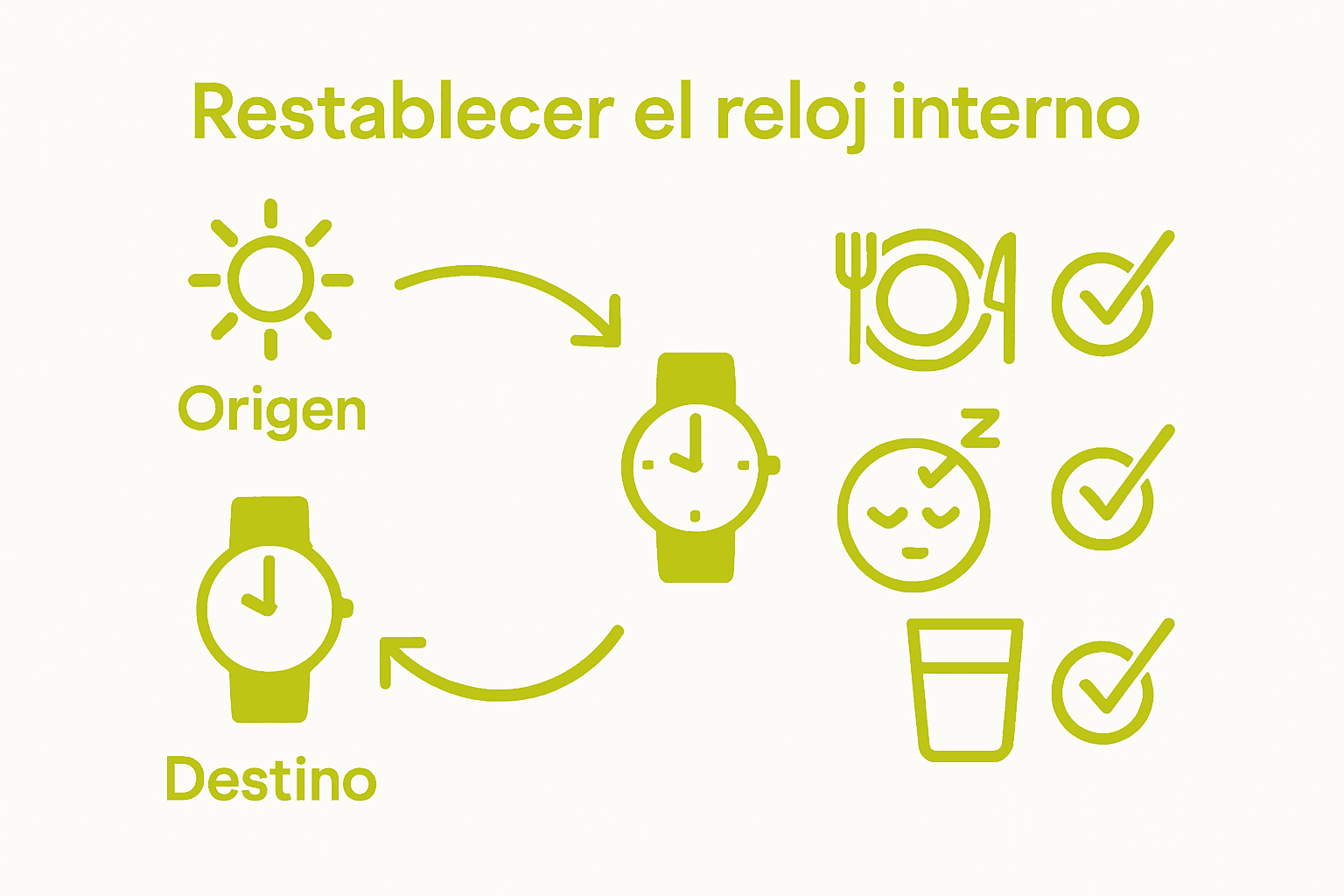 Cómo reajustar el reloj biológico tras un viaje usando técnicas visuales