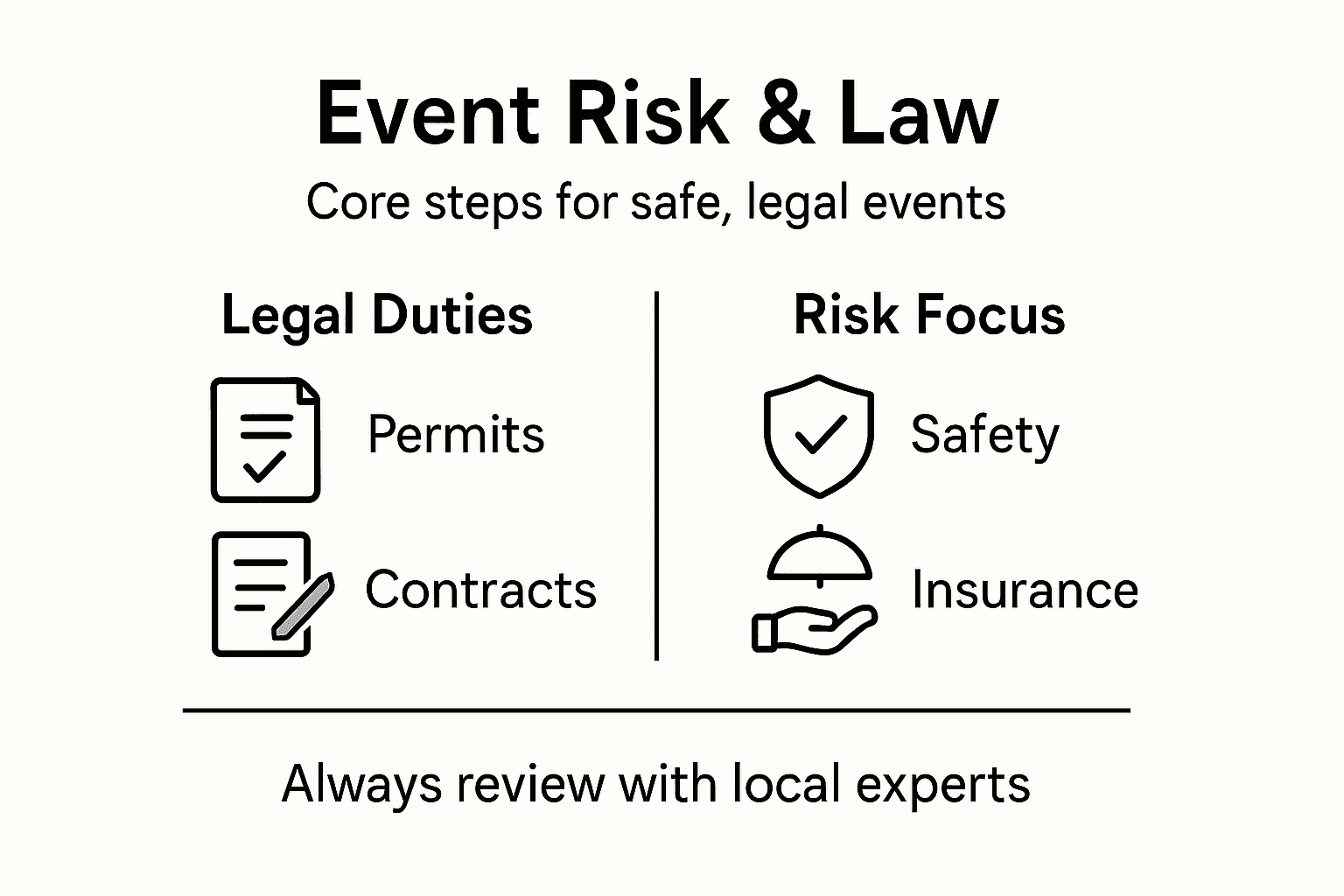 Infographic covering event risk and legal duties