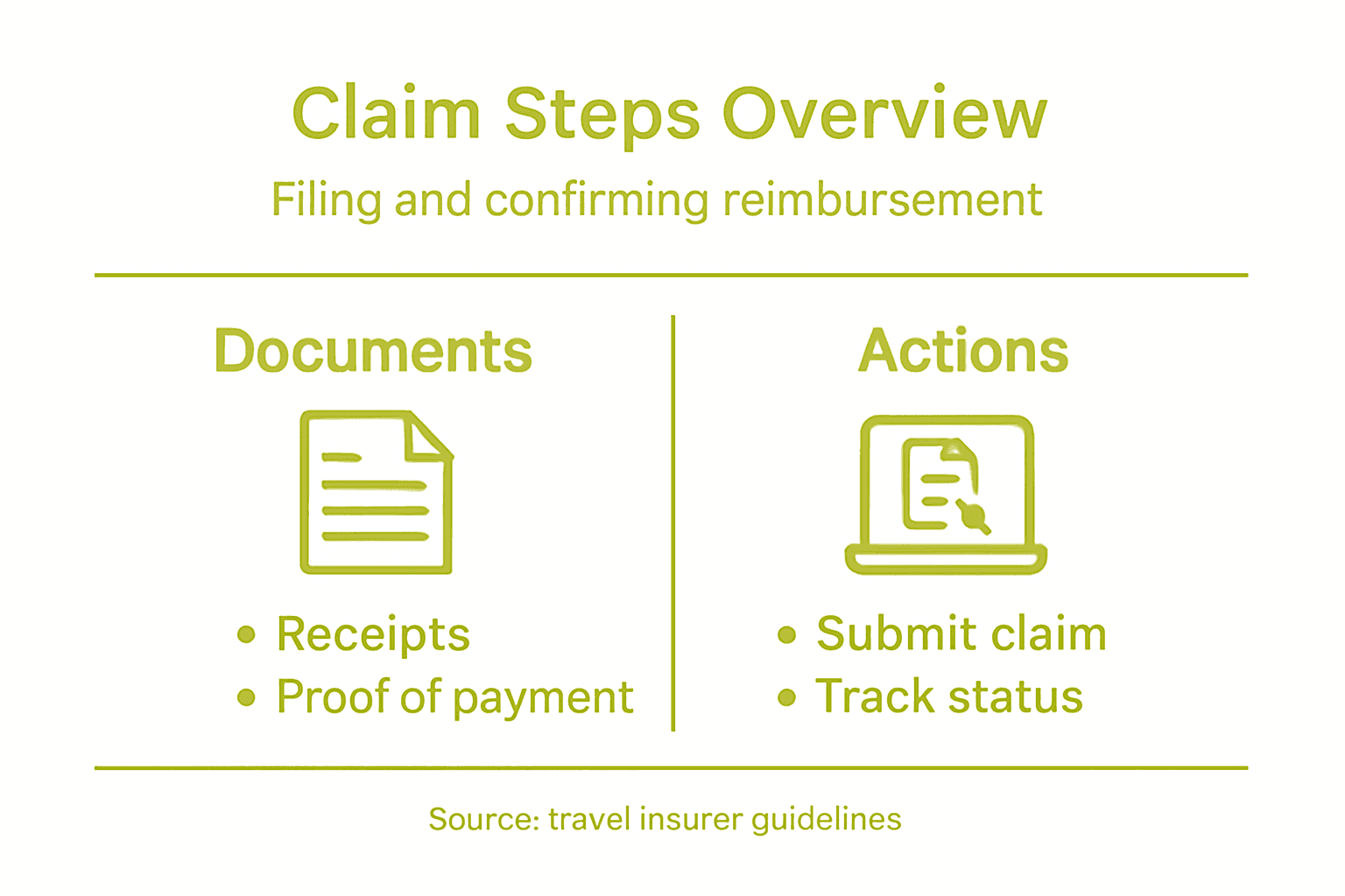 Infographic showing insurance claim process steps