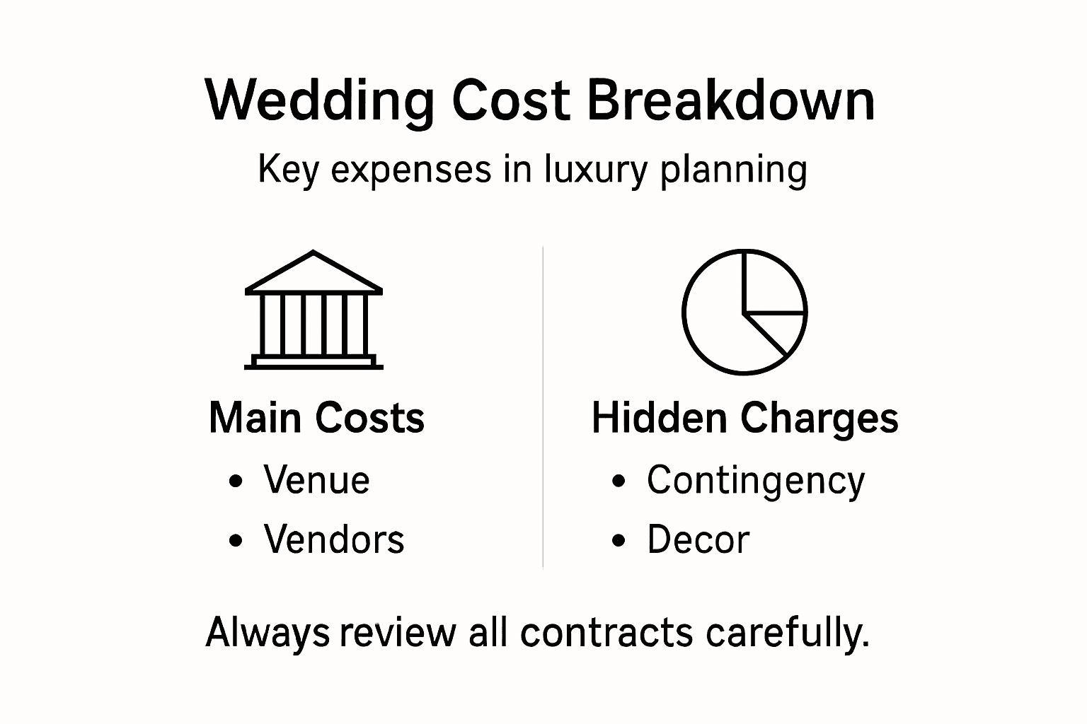 Infographic shows wedding planning costs overview