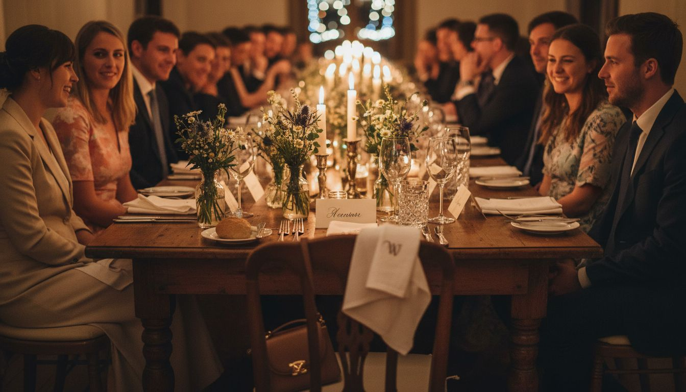 Wedding table with custom decor details