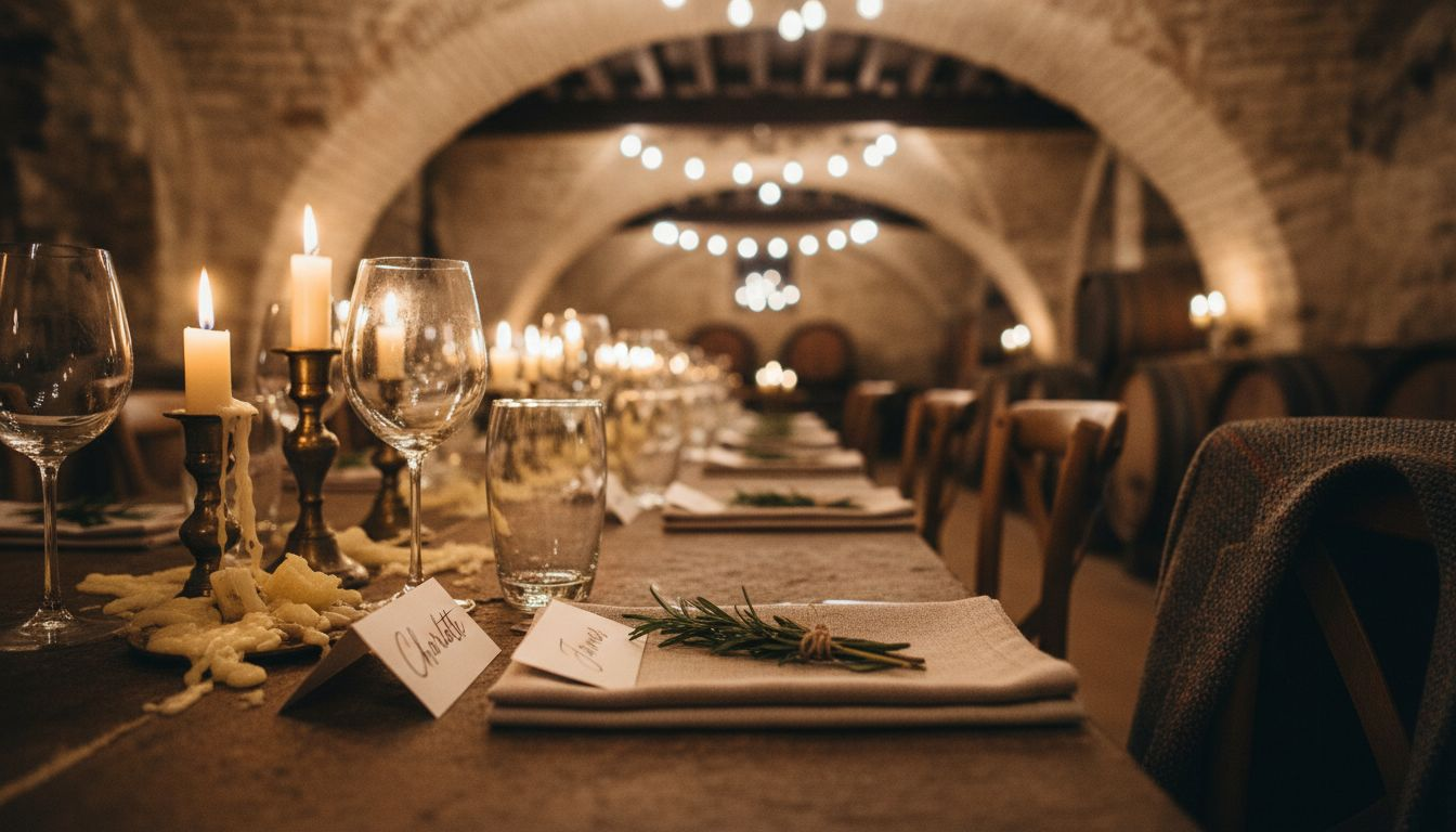 Personalised rustic wedding table decor details