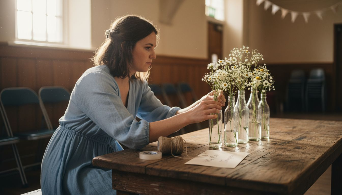 DIY minimalist wedding decor arrangements