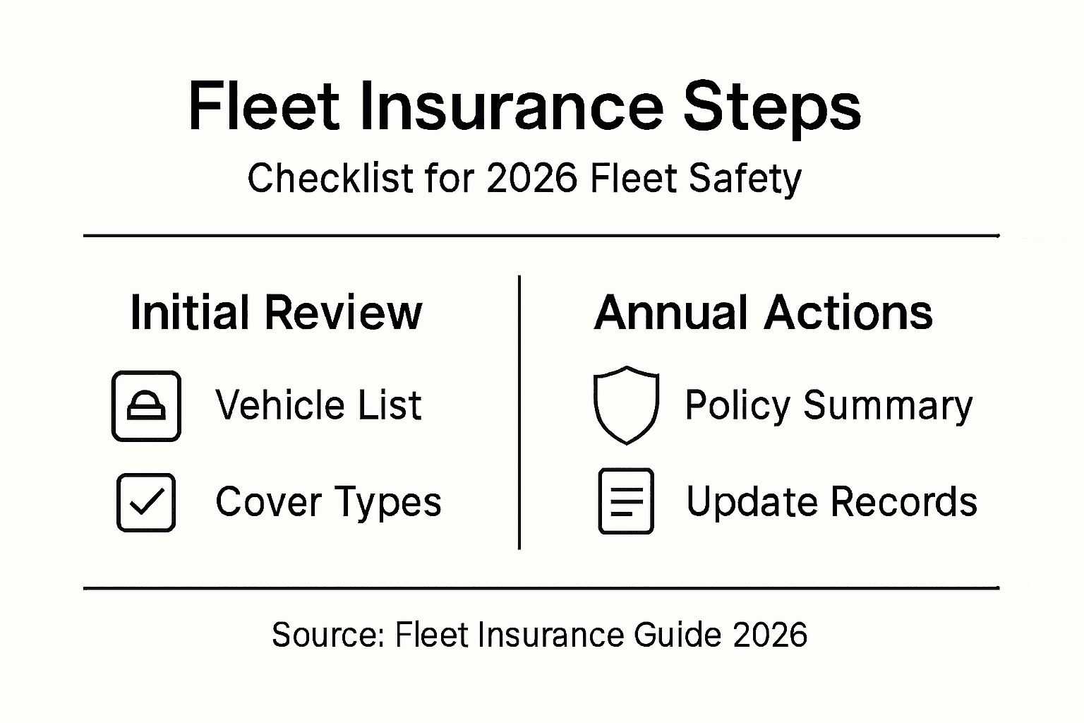Fleet insurance checklist infographic