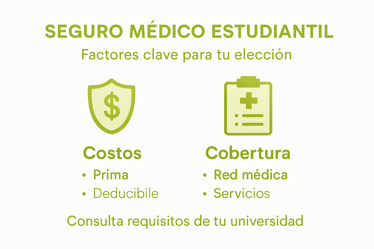 Guía visual para elegir el seguro estudiantil más adecuado: aspectos clave a tener en cuenta