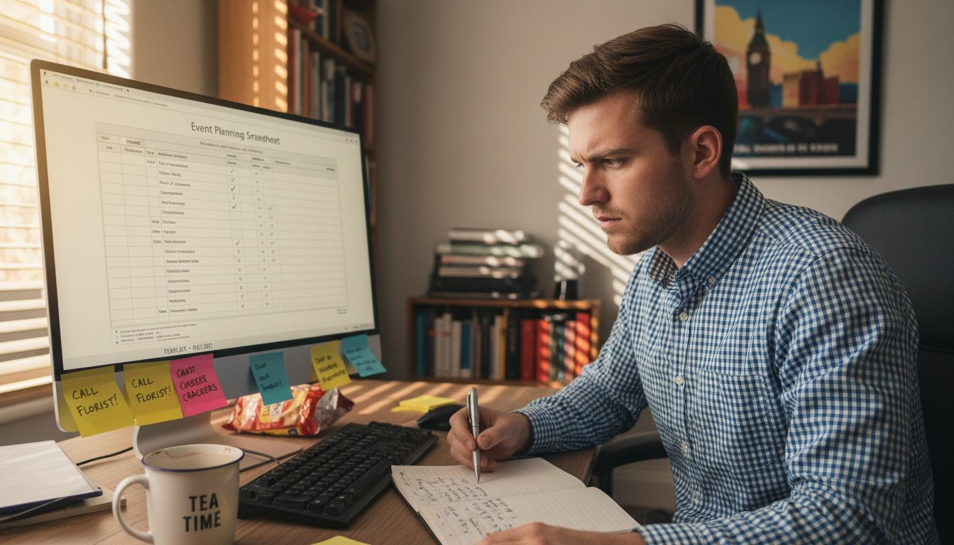 Professional setting up event checklist template in Excel