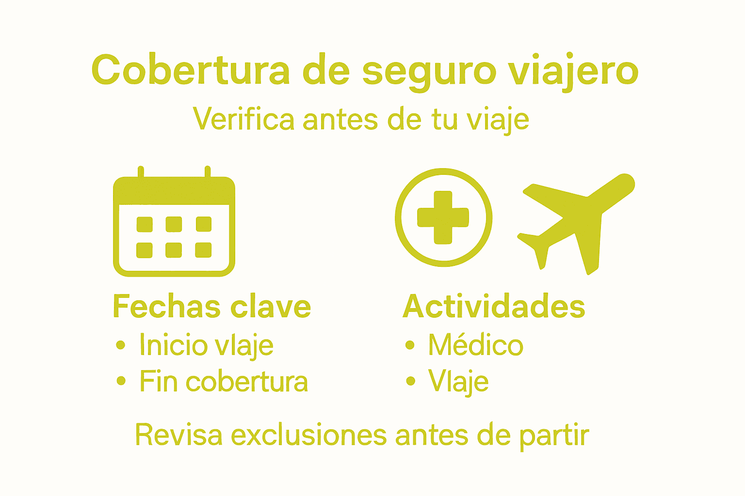 Guía visual para comprobar la cobertura de tu seguro de viaje