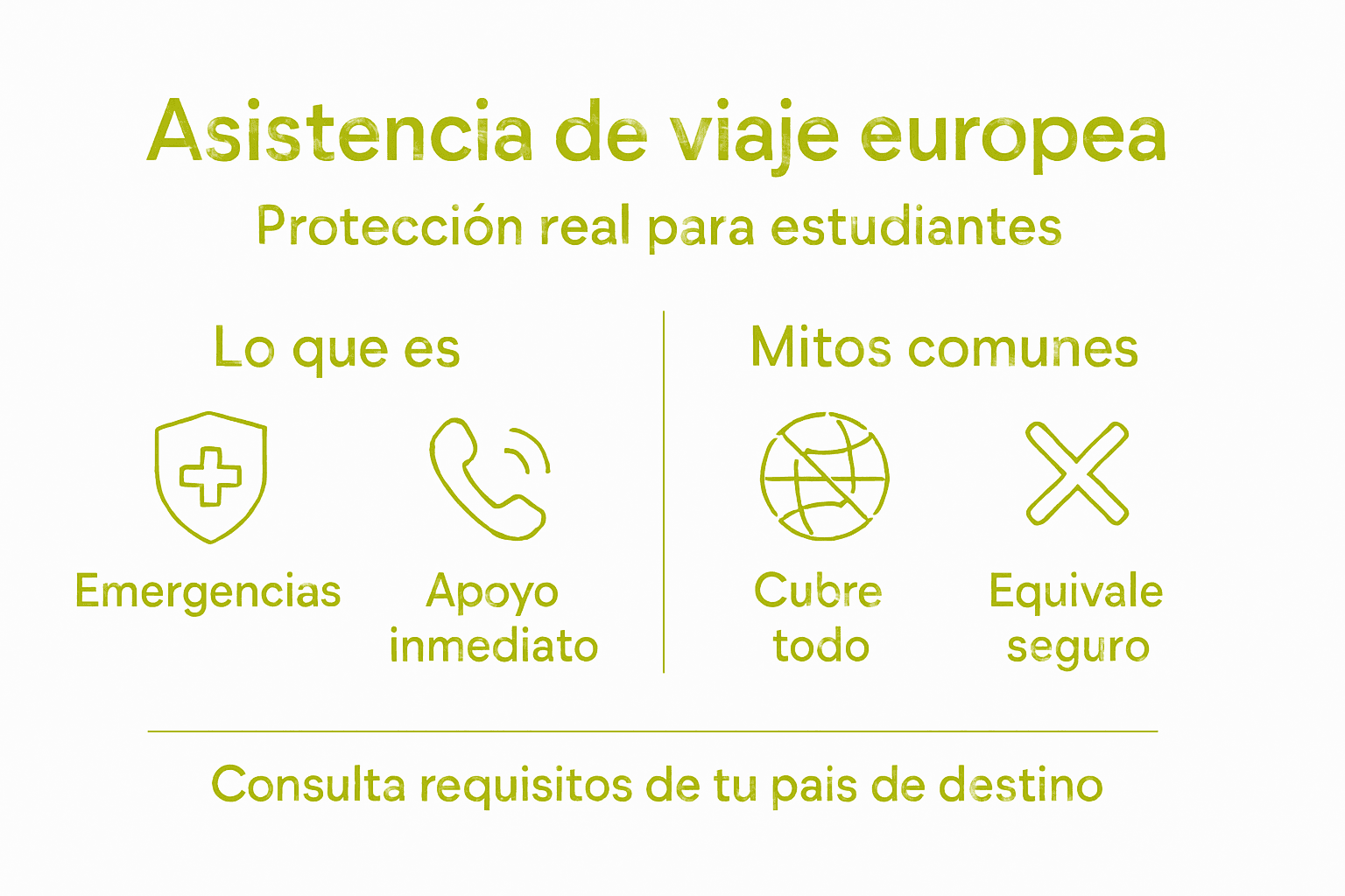 Infografía: qué es la asistencia en viaje y desmontando los mitos más comunes