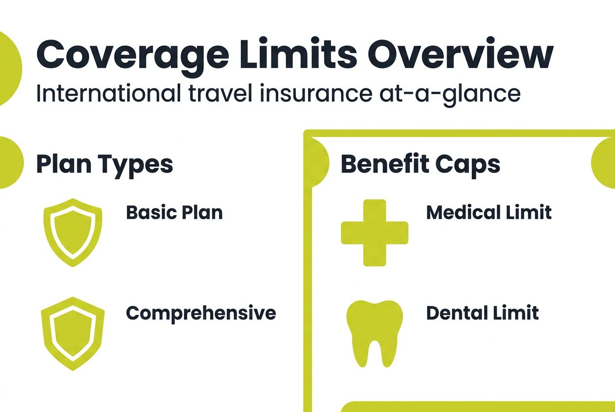 Infographic on travel insurance coverage limits