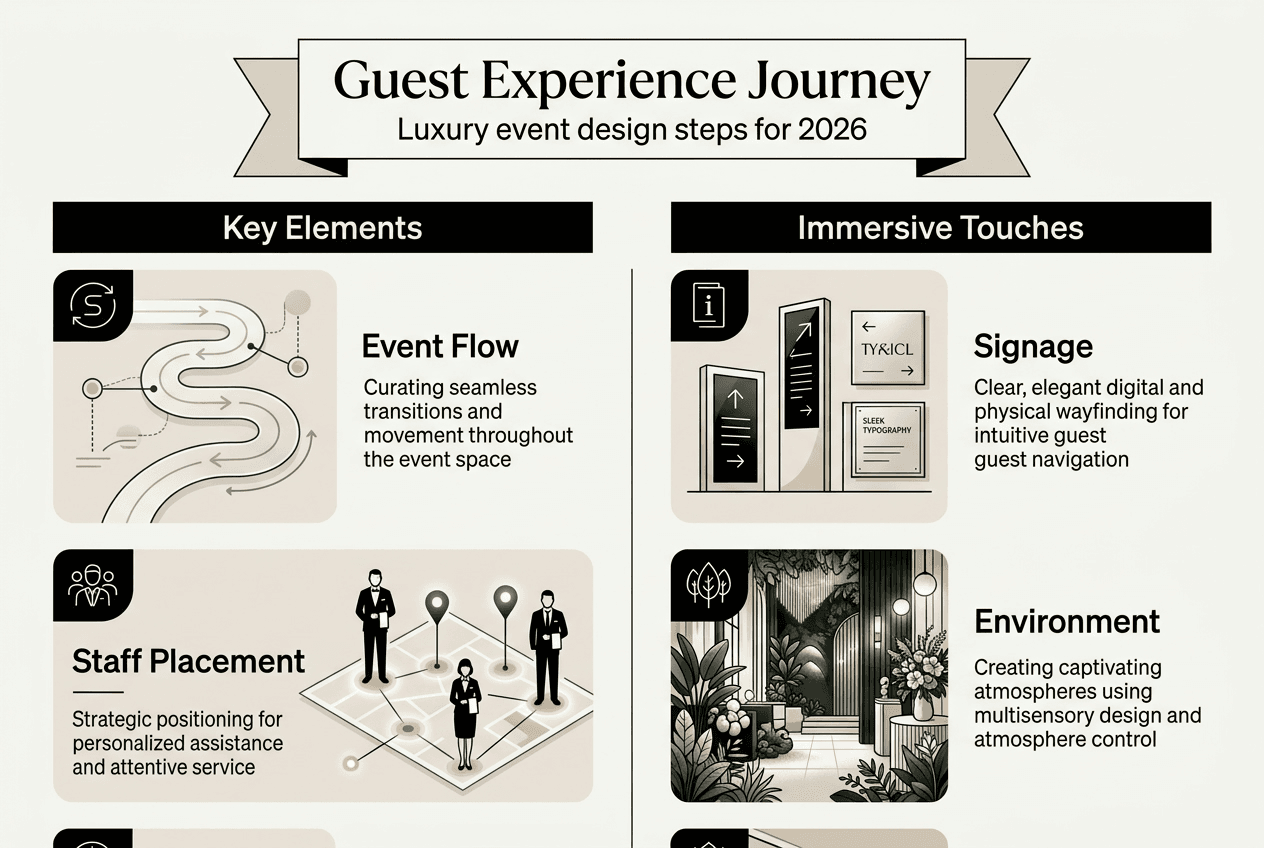 Infographic illustrates luxury event experience steps