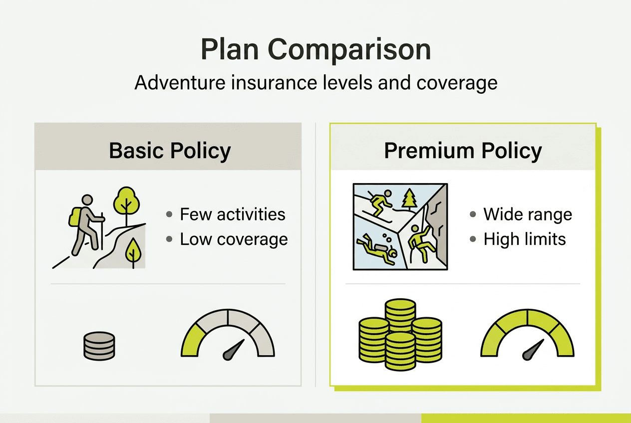 Infographic comparing insurance policy options