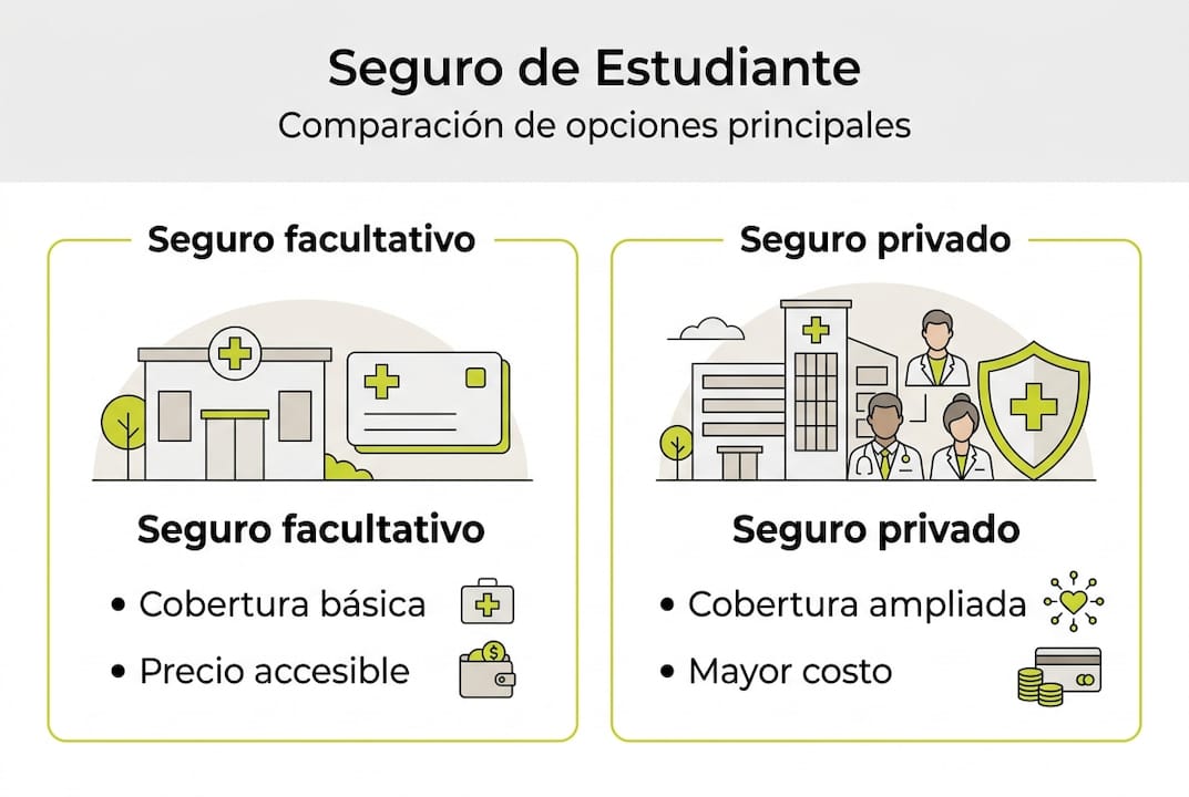 Infografía: ¿Qué tipos de seguros médicos existen para estudiantes?