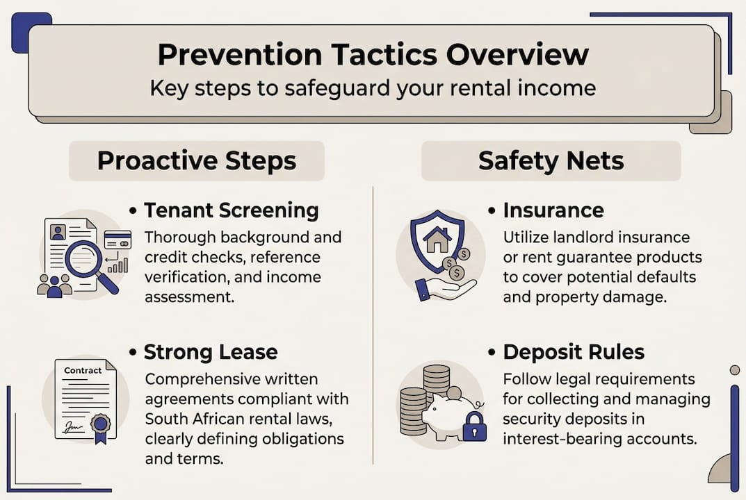 Infographic of landlord income loss prevention steps