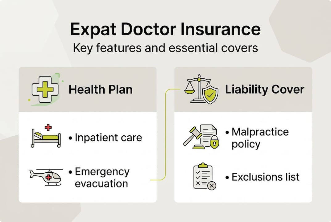 Infographic of expat insurance key features